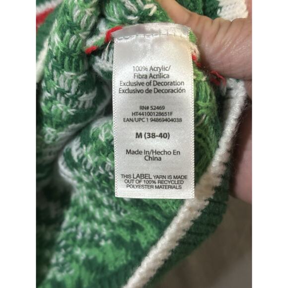 holiday time christmas sweater womens Green Red Cow Santa Hat “Christmas Mooood” - Picture 5 of 8